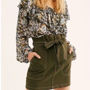 FREE PEOPLE Contemporary Paper Bag Skirt